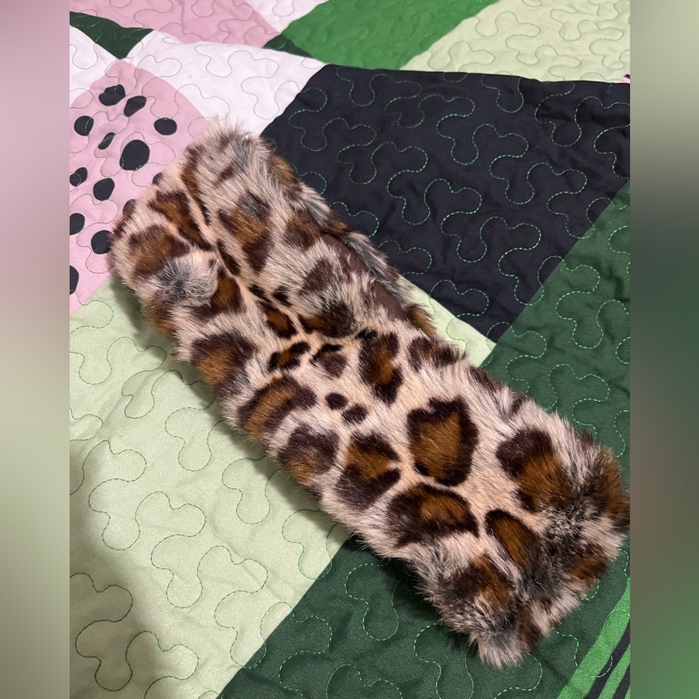 Leopard Print Faux Fur Headband